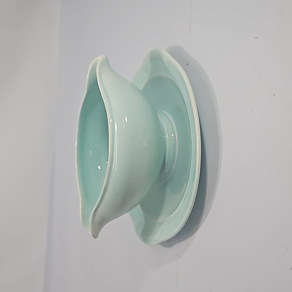 Vintage S.T.& T. Lu-Ray Pastels Aqua Gravy Boat